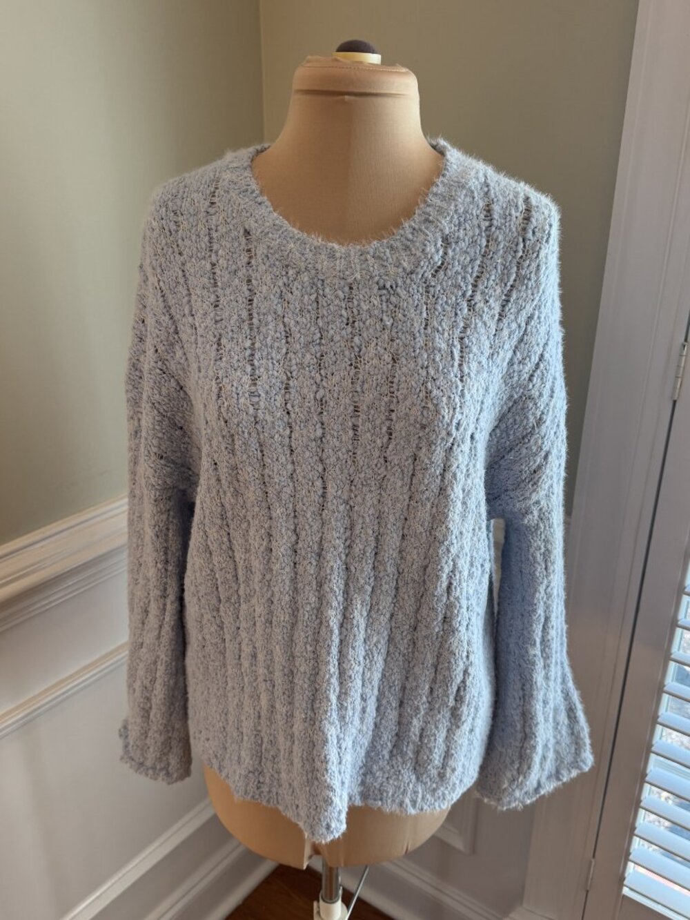 Hudson Gray Light Blue Oversized Sweater